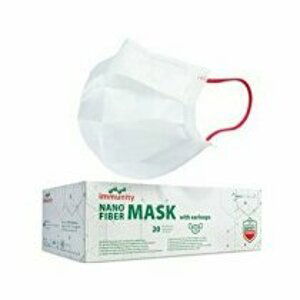 Ústenka jednoráz. IMMUNITY NANO MASK B,pruž.pásky 20ks