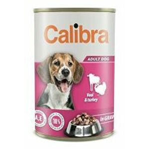 Calibra Dog  konz.telecí+krůtí v omáčce 1240g NEW