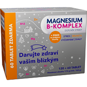 Magnesium B-KOMPLEX  Glenmark 120+60tbl vánoce