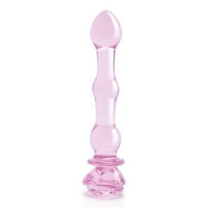 Dildo Dream Toys GLAZE GLASS 8" Rosebud Beaded růžové