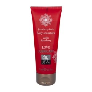 Lubrikační gel HOT Shiatsu Love Strawberry jedlý 75 ml