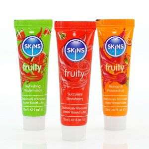 Sada lubrikačních gelů Skins Fruity Lubes Sampler Tubes 3 x 12 ml