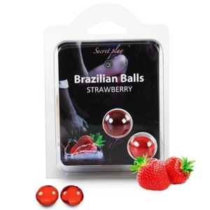 Olej masážní  BRAZILIAN 2 BALLS SET strawberry