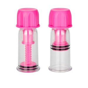 Přísavky na bradavky California Exotic Vacuum Twist Suckers pink