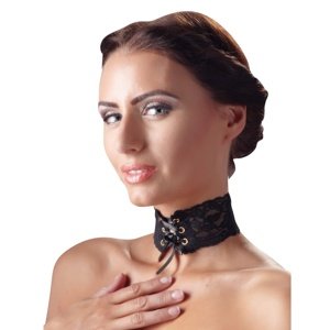 Obojek krajkový Cottelli Collection CHOKER LACE black