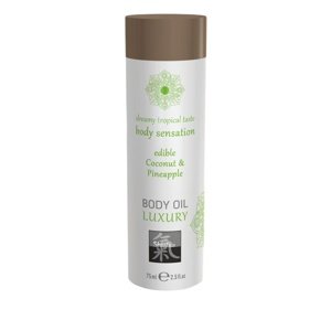 Olej masážní Shiatsu Edible Coconut & Pineapple 75 ml