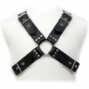 Postroj Leather Body BUCKLES HARNESS black