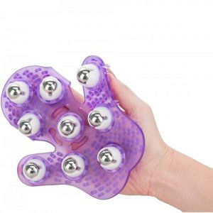 Masážní rukavice Roller Balls Massager purple