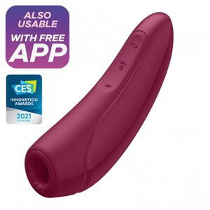 Stimulátor klitorisu SATISFYER CURVY 1+ vínový