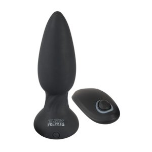 Black Velvets Remote Controlled Silicone Rotating & Vibrating Plug