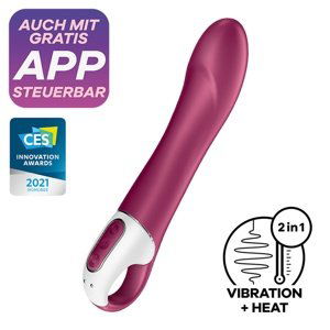 Vibrátor SATISFYER BIG HEAT Warming G-Spot vínový