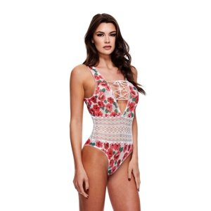 Body Baci Lingerie WHITE FLORAL & LACE květinové M-L