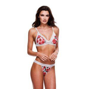 Souprava Baci Lingerie WHITE FLORAL & LACE květinová M-L