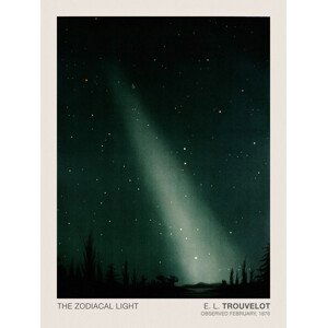 Obrazová reprodukce The Zodiacal Light (Stargazing / Vintage Space Station / Astronomy / Celestial Science Poster) - E. L. Trouvelot, (30 x 40 cm)