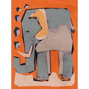 Ilustrace Happy Elephant, Treechild, (30 x 40 cm)