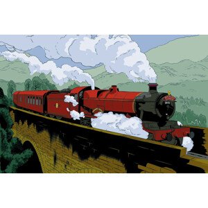 Umělecký tisk Harry Potter - Hogwarts Express, (40 x 26.7 cm)