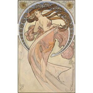 Mucha, Alphonse Marie - Obrazová reprodukce La Danse, 1898, (24.6 x 40 cm)