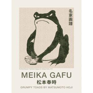 Obrazová reprodukce Grumpy Toad (Frog Print 3 / Japandi) - Matsumoto Hoji, (30 x 40 cm)