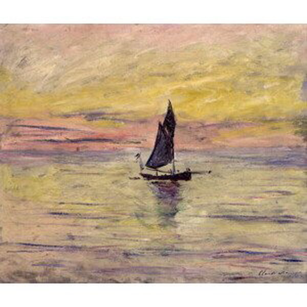 Monet, Claude - Obrazová reprodukce The Sailing Boat, Evening Effect, 1885, (40 x 35 cm)