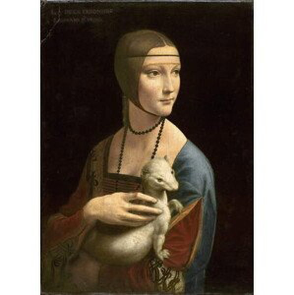 Vinci, Leonardo da - Obrazová reprodukce The Lady with the Ermine (Cecilia Gallerani), c.1490, (30 x 40 cm)