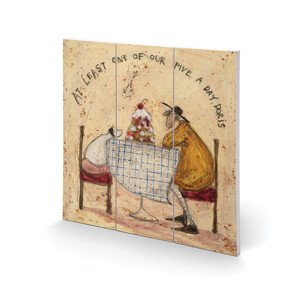 Dřevěný obraz Sam Toft - At Least One of Our Five a Day Doris, (30 x 30 cm)