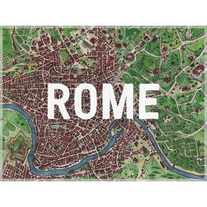 Mapa Rome Map - Historical & Vintage Maps, (40 x 30 cm)