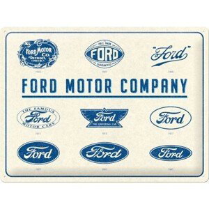 Plechová cedule Ford - Logo Evolution, 40x30 cm