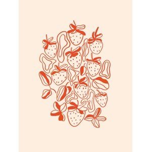 Ilustrace Strawberries, Gigi Rosado, (30 x 40 cm)
