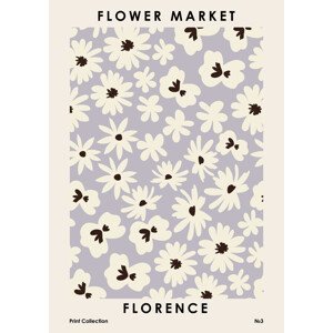 Ilustrace Flower Market Florence, NKTN, (30 x 40 cm)