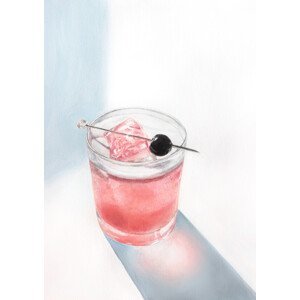 Ilustrace Cherry Summer Cocktail, Julia, (30 x 40 cm)