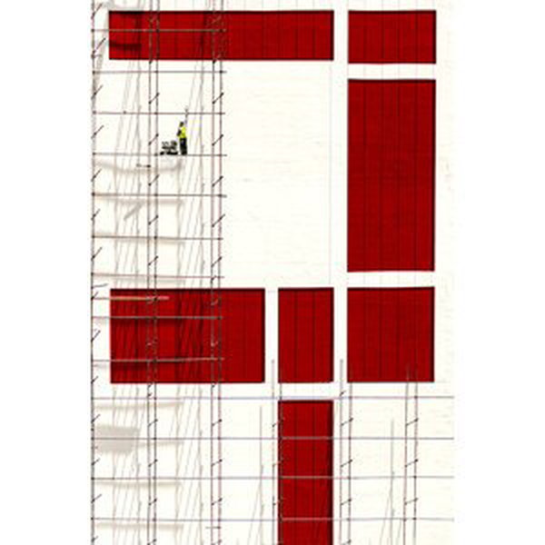 Umělecká fotografie Lines, Reds and a man, Hamid Mohammad Hossein, (26.7 x 40 cm)