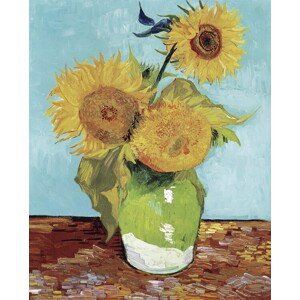 Vincent Van Gogh - Obrazová reprodukce Vase with Three Sunflowers, (30 x 40 cm)