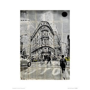 Umělecký tisk Loui Jover - Midtown Walk, (60 x 80 cm)