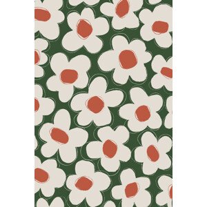 Ilustrace Cute Beige Flower Pattern, Treechild, (26.7 x 40 cm)