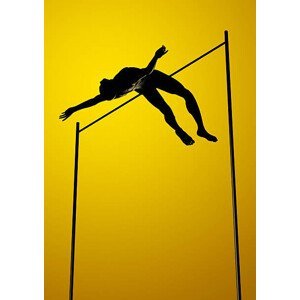 Umělecká fotografie High Jumper above the Pole, artpartner-images, (30 x 40 cm)