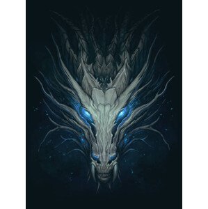 Umělecký tisk Dark magic dragon, Refluo, (30 x 40 cm)