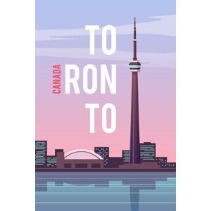 Ilustrace Toronto. Vector poster., Mikalai Manyshau, (26.7 x 40 cm)