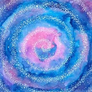 Ilustrace abstract spiral universe background wallpaper spiritual, Benjavisa, (40 x 40 cm)