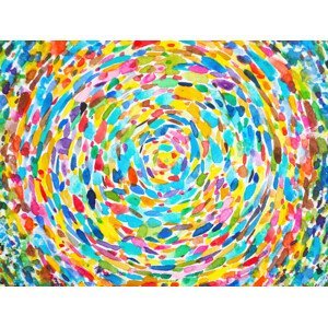 Ilustrace abstract colorful spiral artwork spiritual imagine, Benjavisa, (40 x 30 cm)