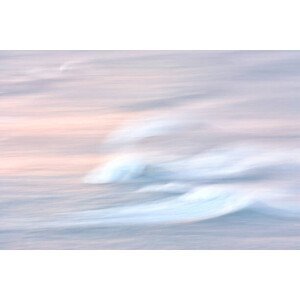 Umělecká fotografie Wave Breaking Abstract Nature Panning Sunset Surf, mollypix, (40 x 26.7 cm)