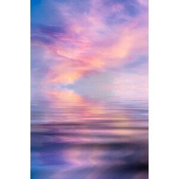 Umělecká fotografie Sunset over a water surface with waves., Jose A. Bernat Bacete, (26.7 x 40 cm)