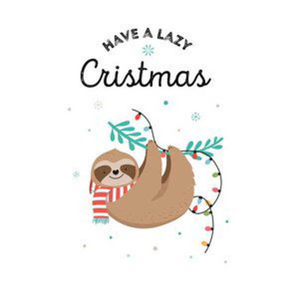 Ilustrace Cute sloths, funny Christmas illustrations with, ma_rish, (26.7 x 40 cm)