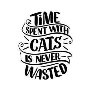 Ilustrace Funny lettering quote about cats for, SvetlanaKutsin, (40 x 40 cm)