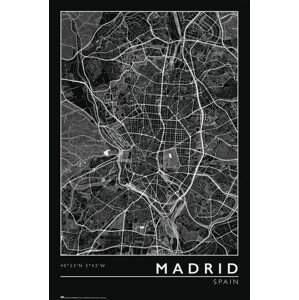 Plakát, Obraz - Madrid - City Map, (61 x 91.5 cm)