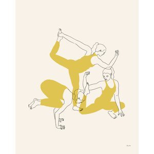 Ilustrace Yoga revolution, Amanda Leon, (30 x 40 cm)