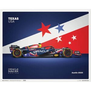Umělecký tisk Oracle Red Bull Racing - United States Grand Prix - 2023, (40 x 50 cm)