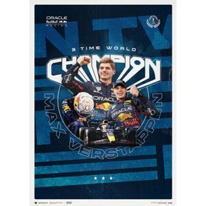Umělecký tisk Oracle Red Bull Racing - Max Verstappen - 2023 F1® World Drivers' Champion, (40 x 50 cm)