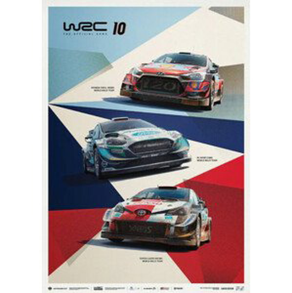 Umělecký tisk WRC 10 - The official game cover, (50 x 70 cm)