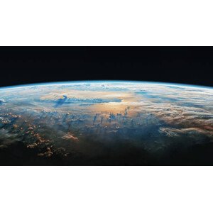 Umělecká fotografie The Earth viewed from the orbit, StockByM, (40 x 22.5 cm)