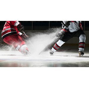 Umělecká fotografie Ice hockey players facing off, Ryan McVay, (40 x 20 cm)